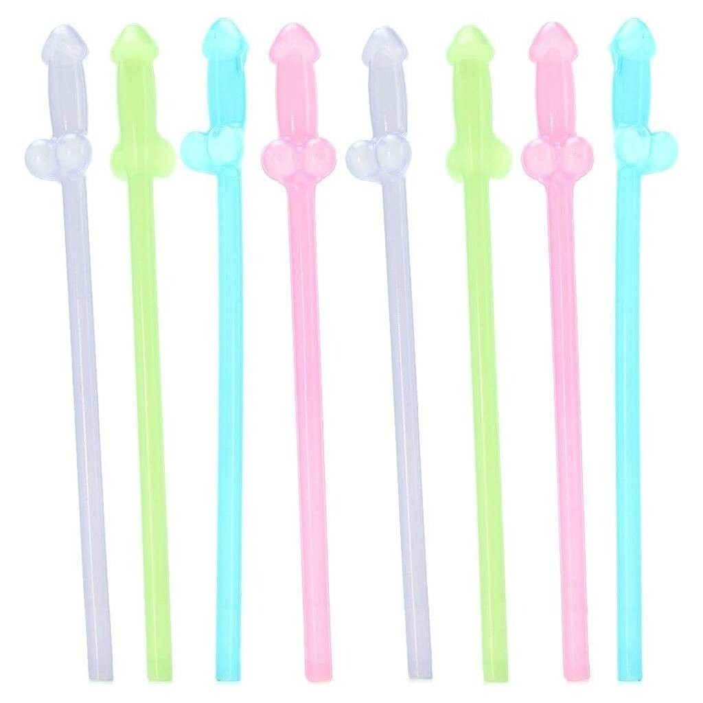 Kheper Games Naughty Straws-Glow In The Dark (Pack of 8)