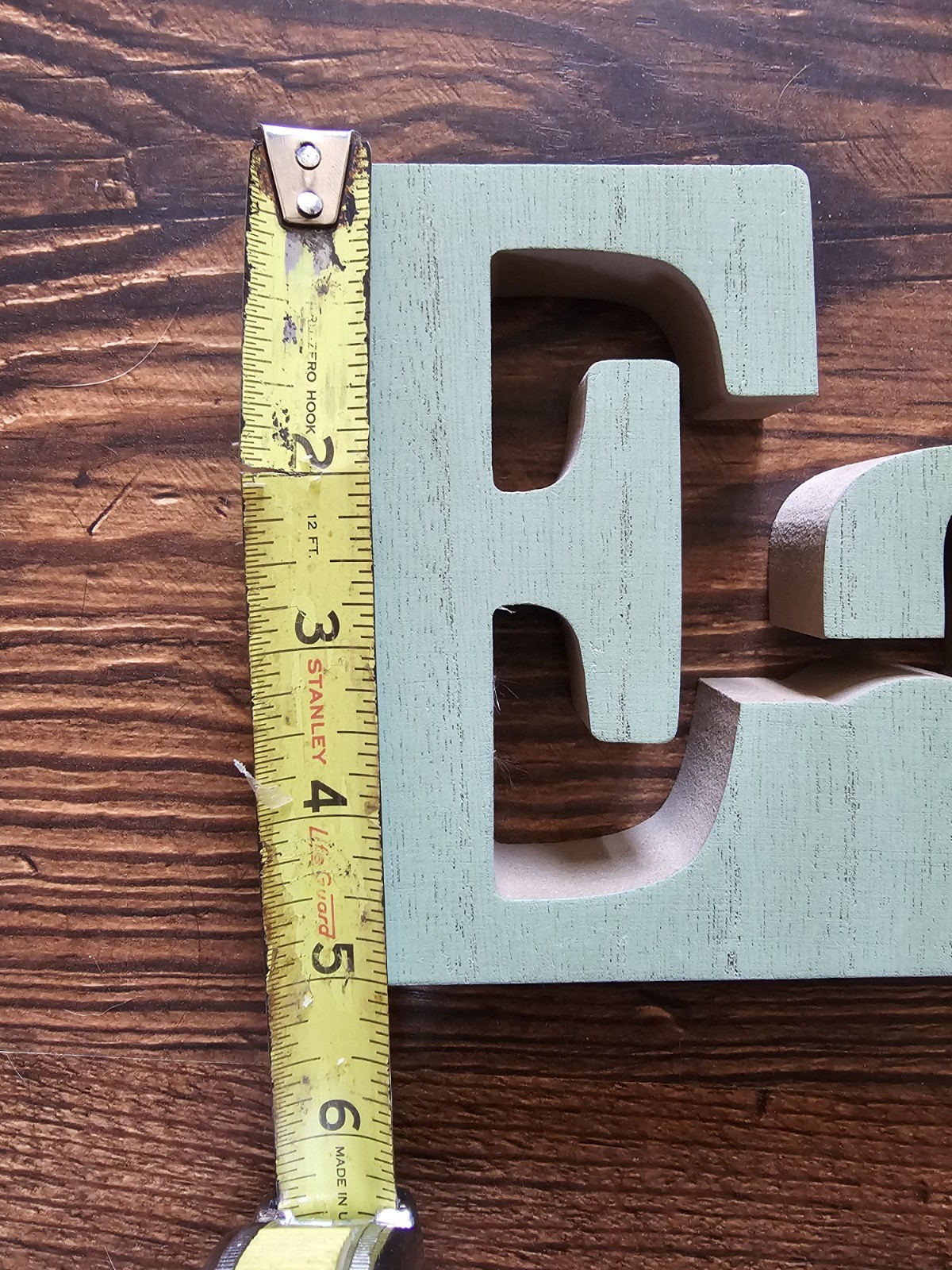 Wooden Block Letter ‘Easter’ Free Standing Tabletop Sign – 5″ x 15″ x1″ Lt Green