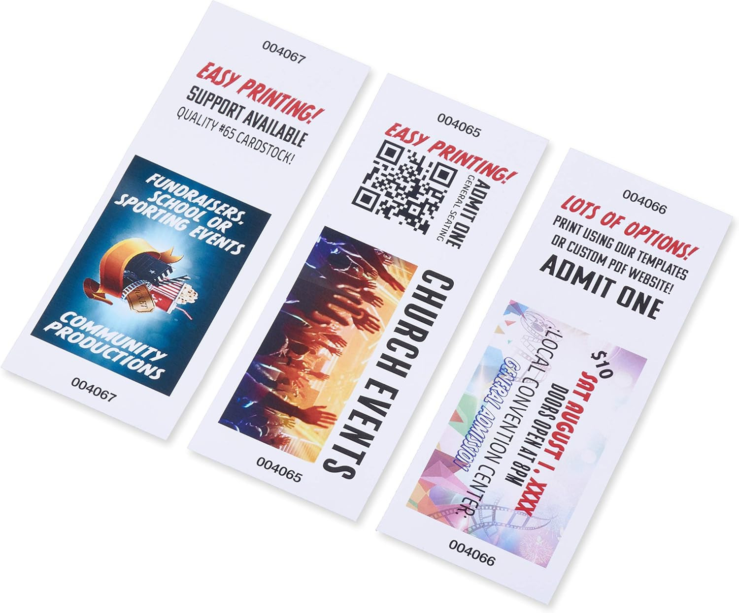 Printable Raffle and Event Tickets (Numbered) – 50 Sheets/400 Tickets! EASY Prin