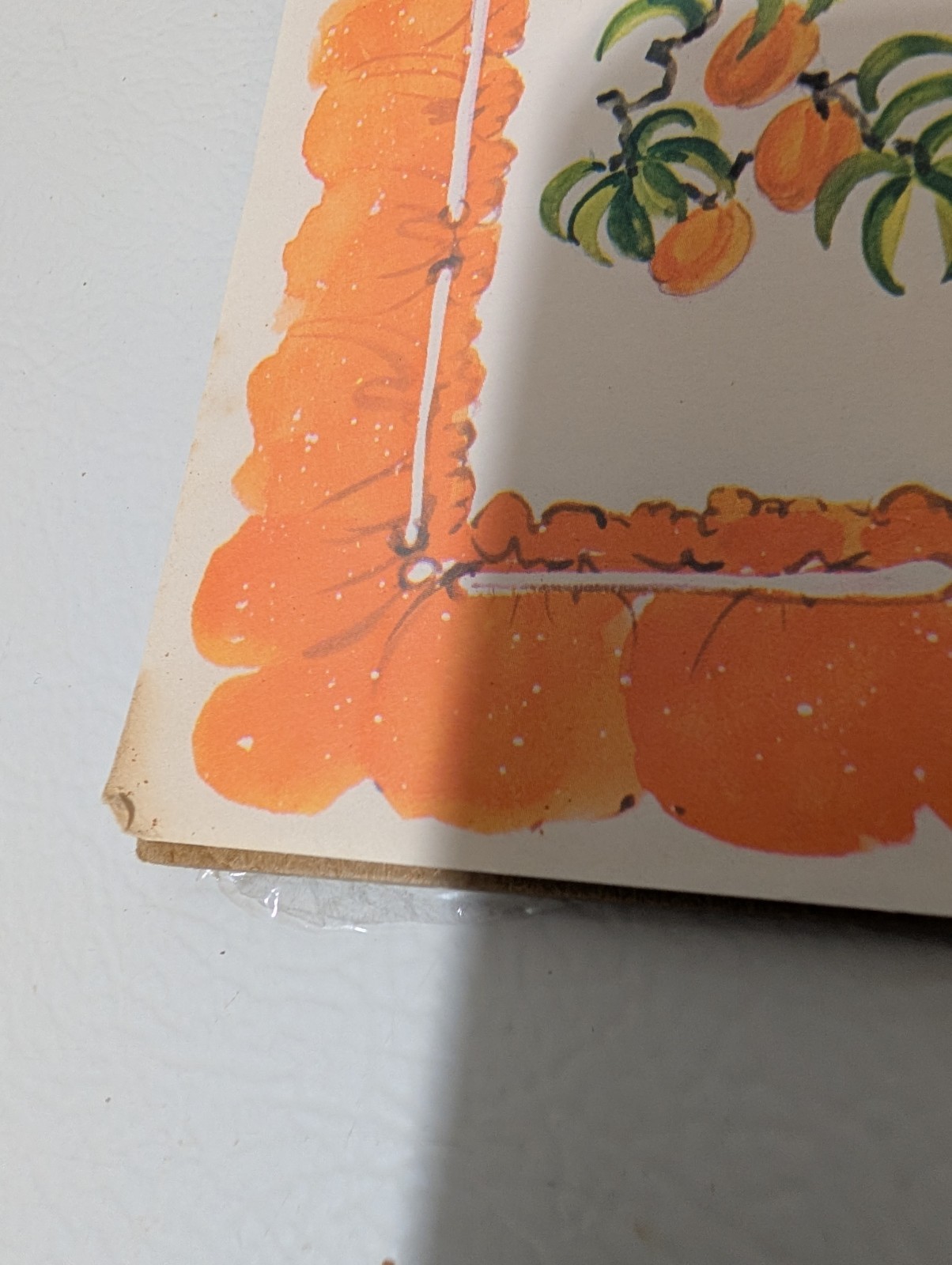 Vtg “Peaches ‘n Cream” 12 matching Napkins & Placemats J phakos art READ