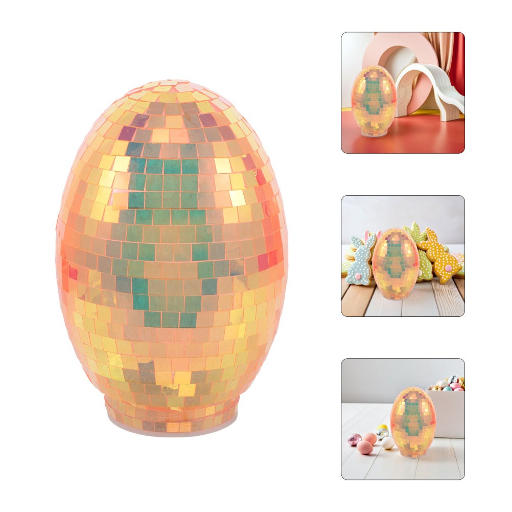 Disco Mirror Ornaments Easter Egg Decoration Eggs Desk Decorations