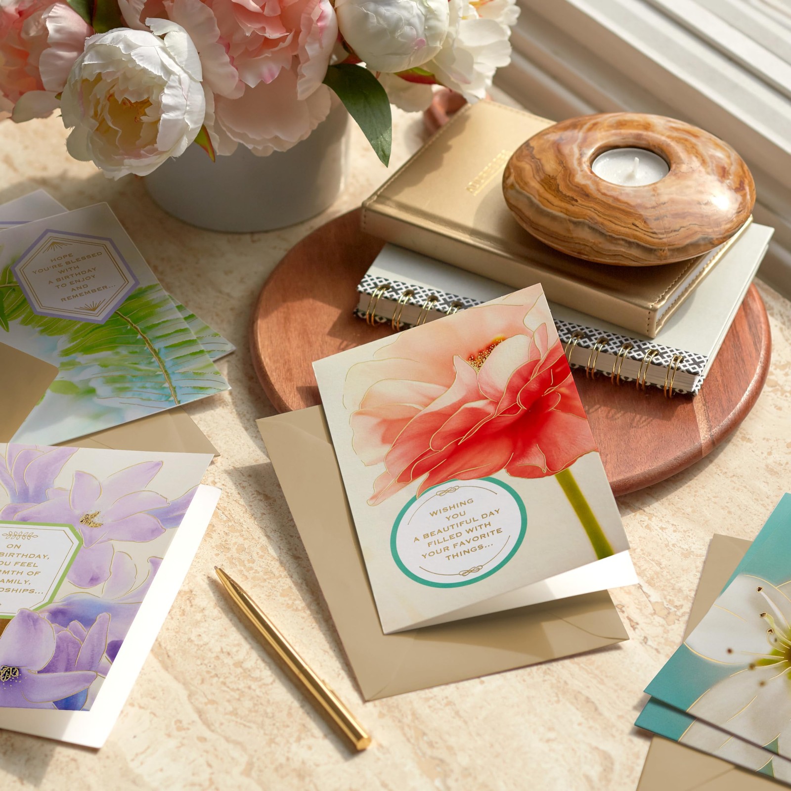 Hallmark Spiritual Birthday Card 5 inches x 7.2 inches, Bright and Blessed