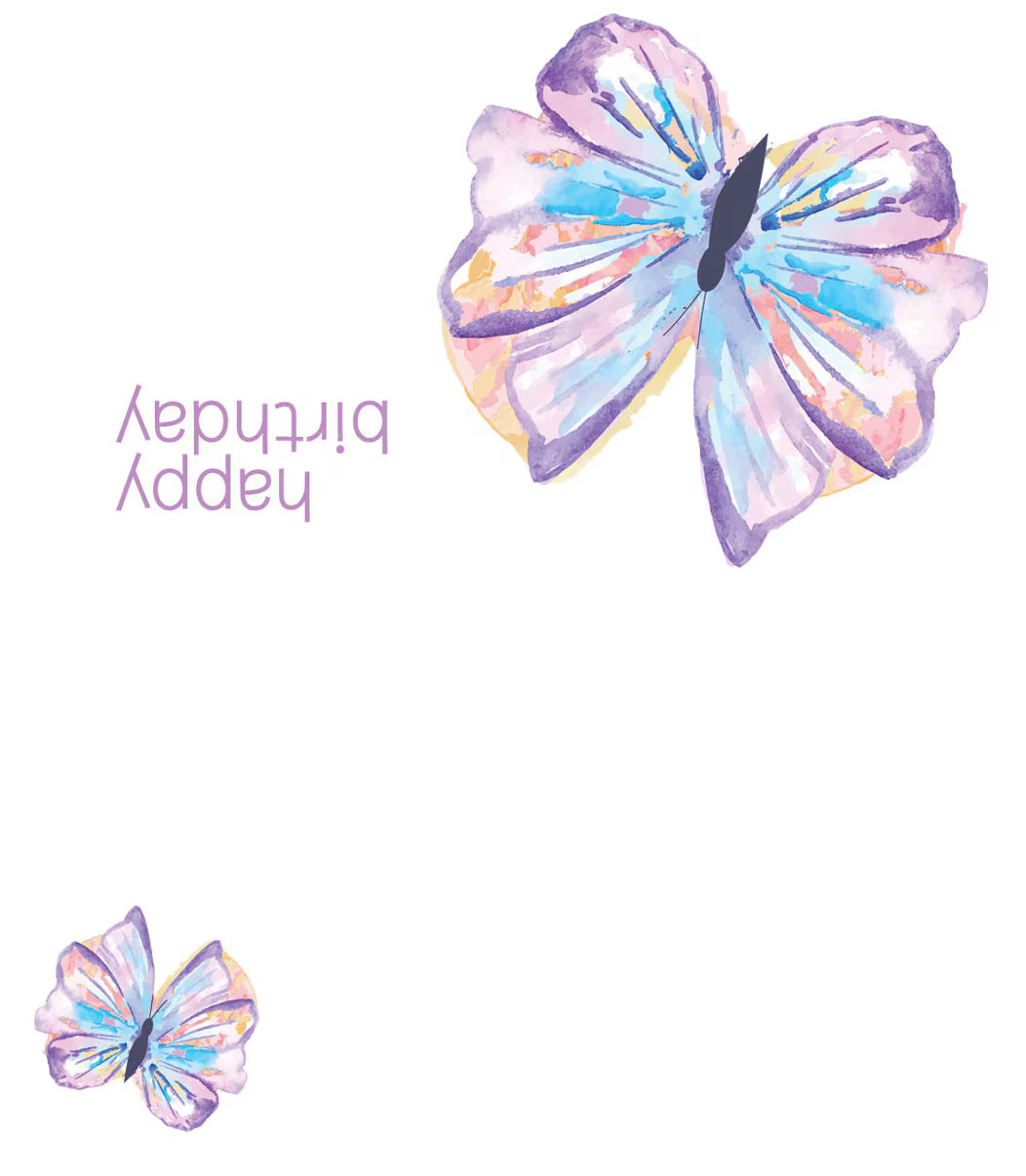 Colorful Butterfly Birthday Place Cards – 25 Place Cards – Party – B77582