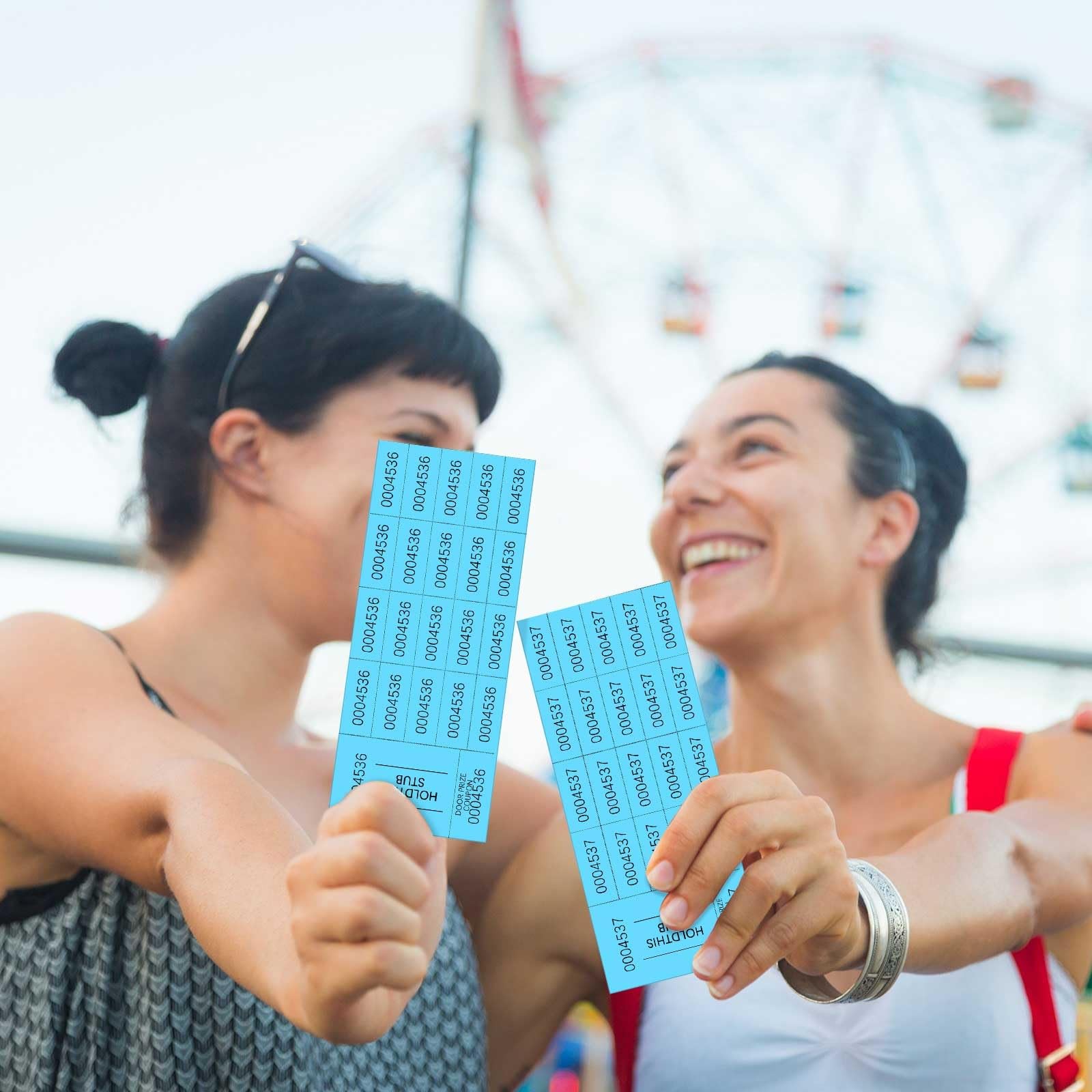 504 Sheets Raffle Tickets Lake Blue 20 Bid Numbers Per Sheets