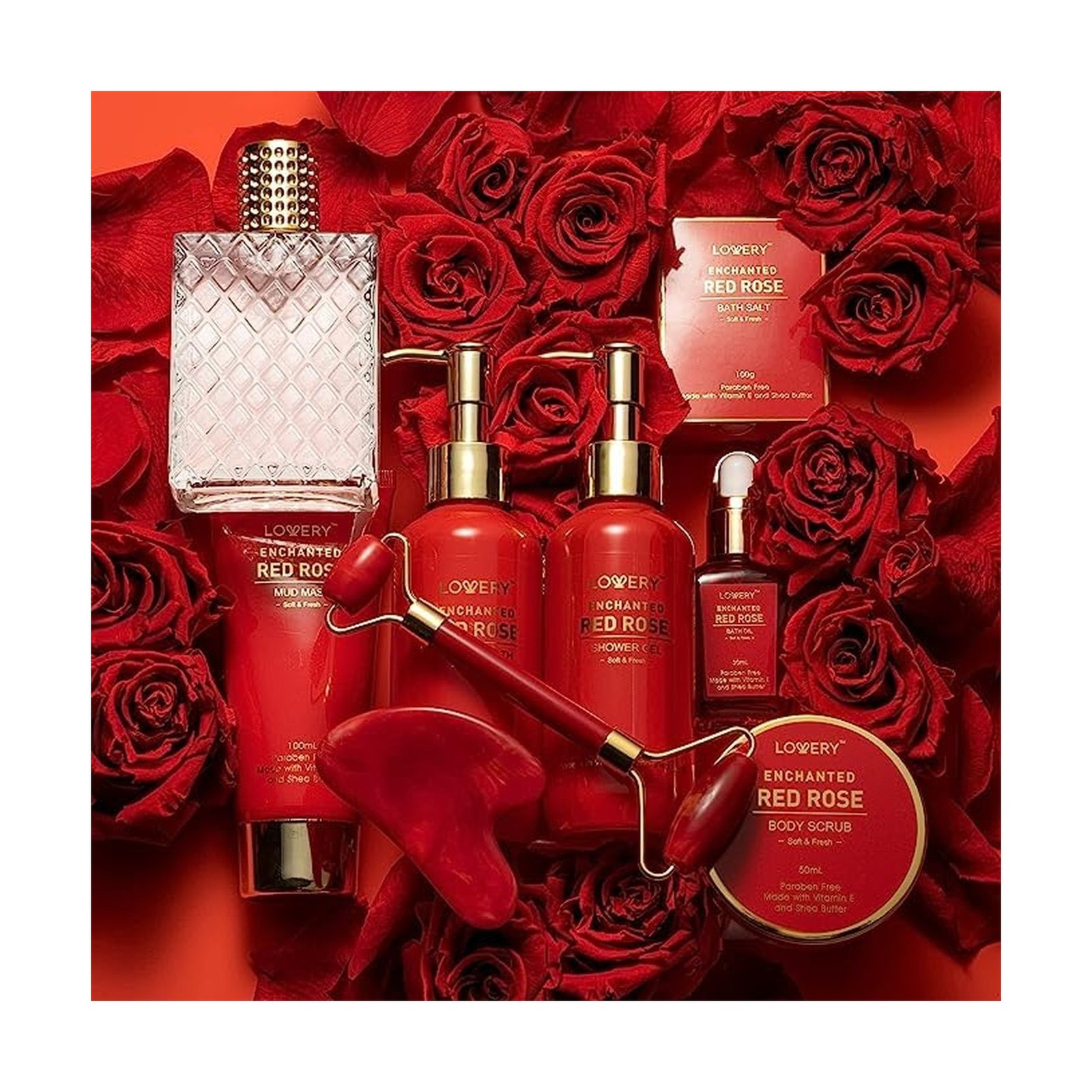 Anniversary Gifts for Her, Red Rose Spa Gifts for Women, Bath and B… Fast Ship