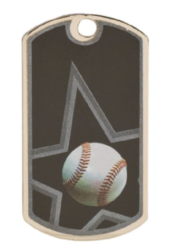Baseball Dog Tag Award Trophy Team Sports W/Free Bead Chain FREE SHIPPING DT101