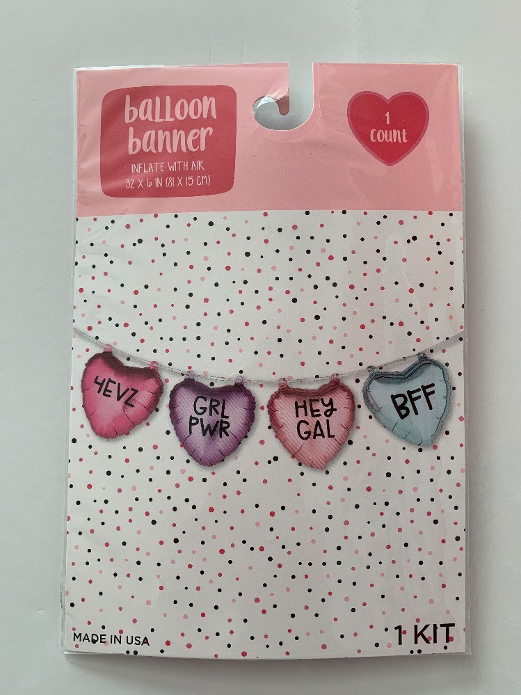 NWT Balloon Bouquet & Banner XOXO BBF GIRL POWER PINK