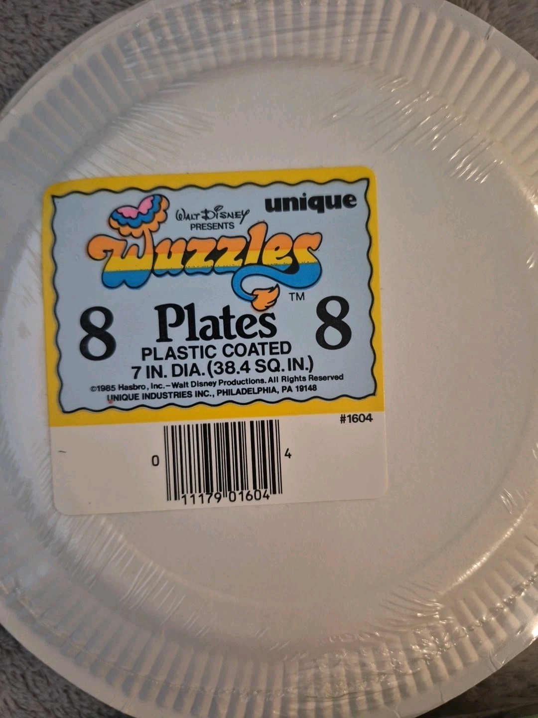 Vintage 80’s Deadstock 1985 Wuzzles Walt Disney Hasbro Birthday Party Ephemera