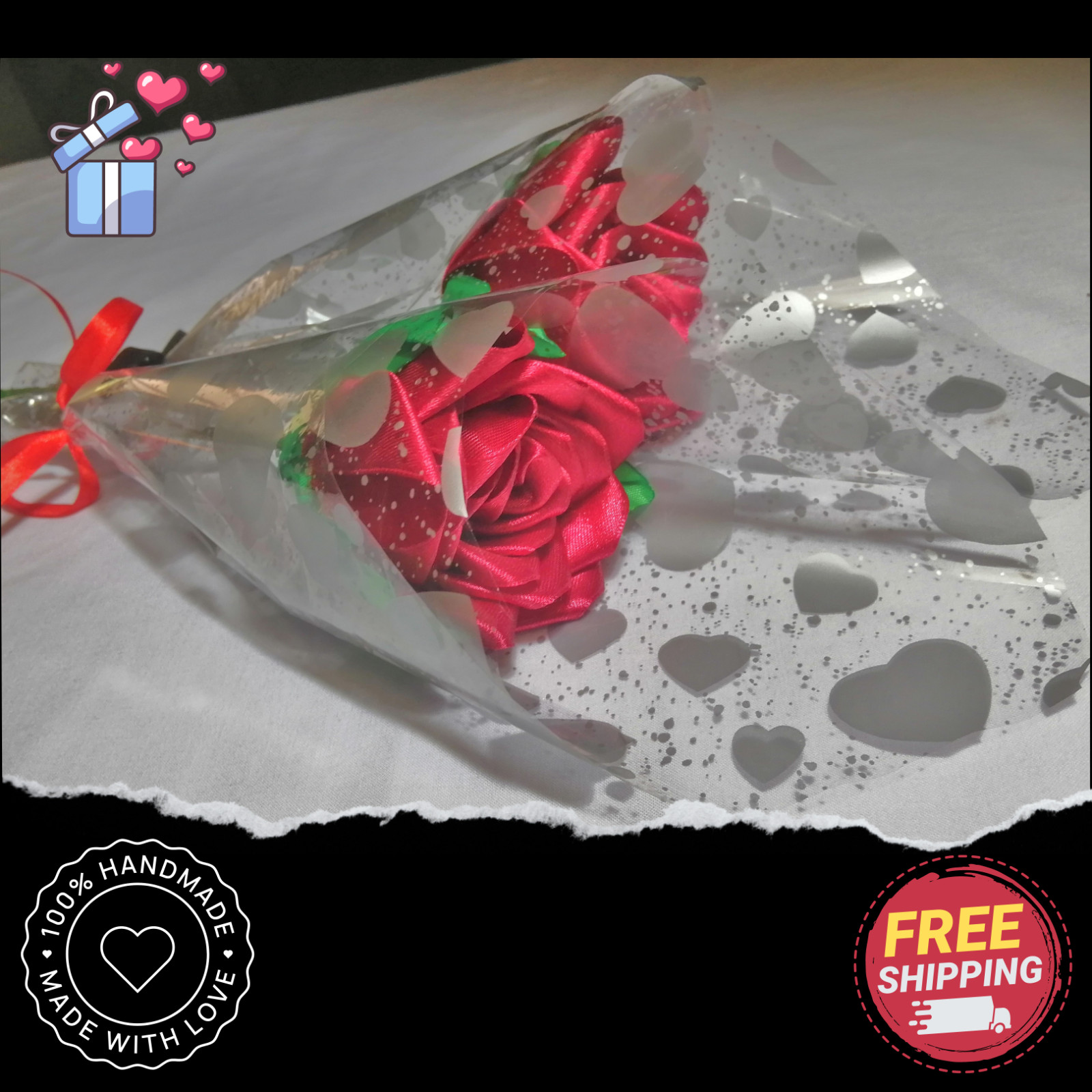 I Love You Artificial Flower Rose Birthday Anniversary Present For Her Him GF