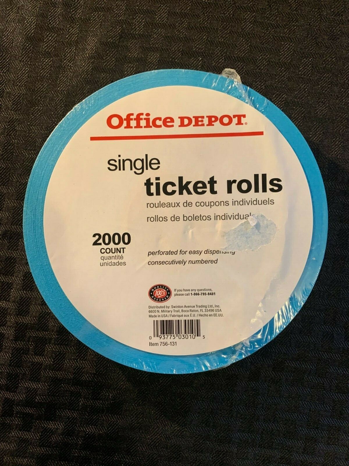 Roll of 2000 – Admit One Blue Numbered Tickets Carnival Festival Raffle NEW