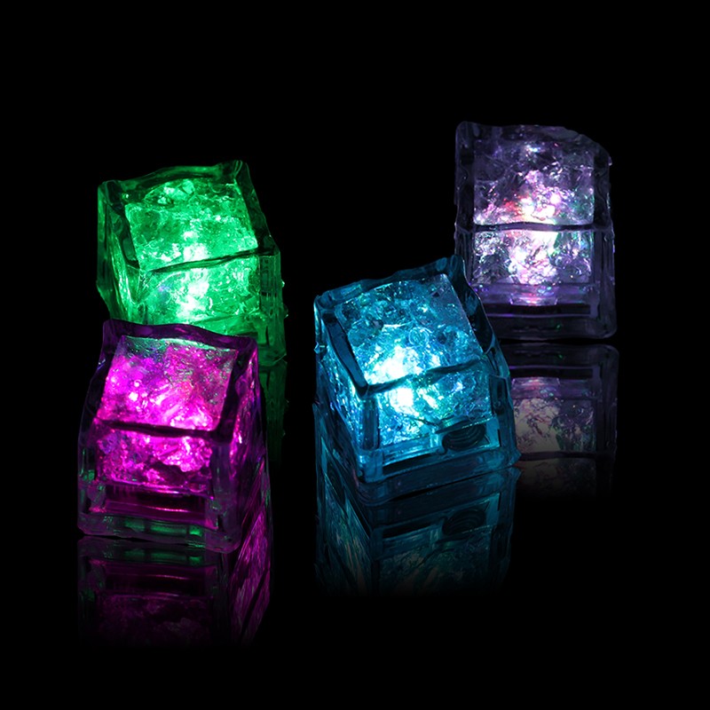 Waterproof LED Light Up Ice Cubes for Bar Wine Wedding Swimming Pool Decoration