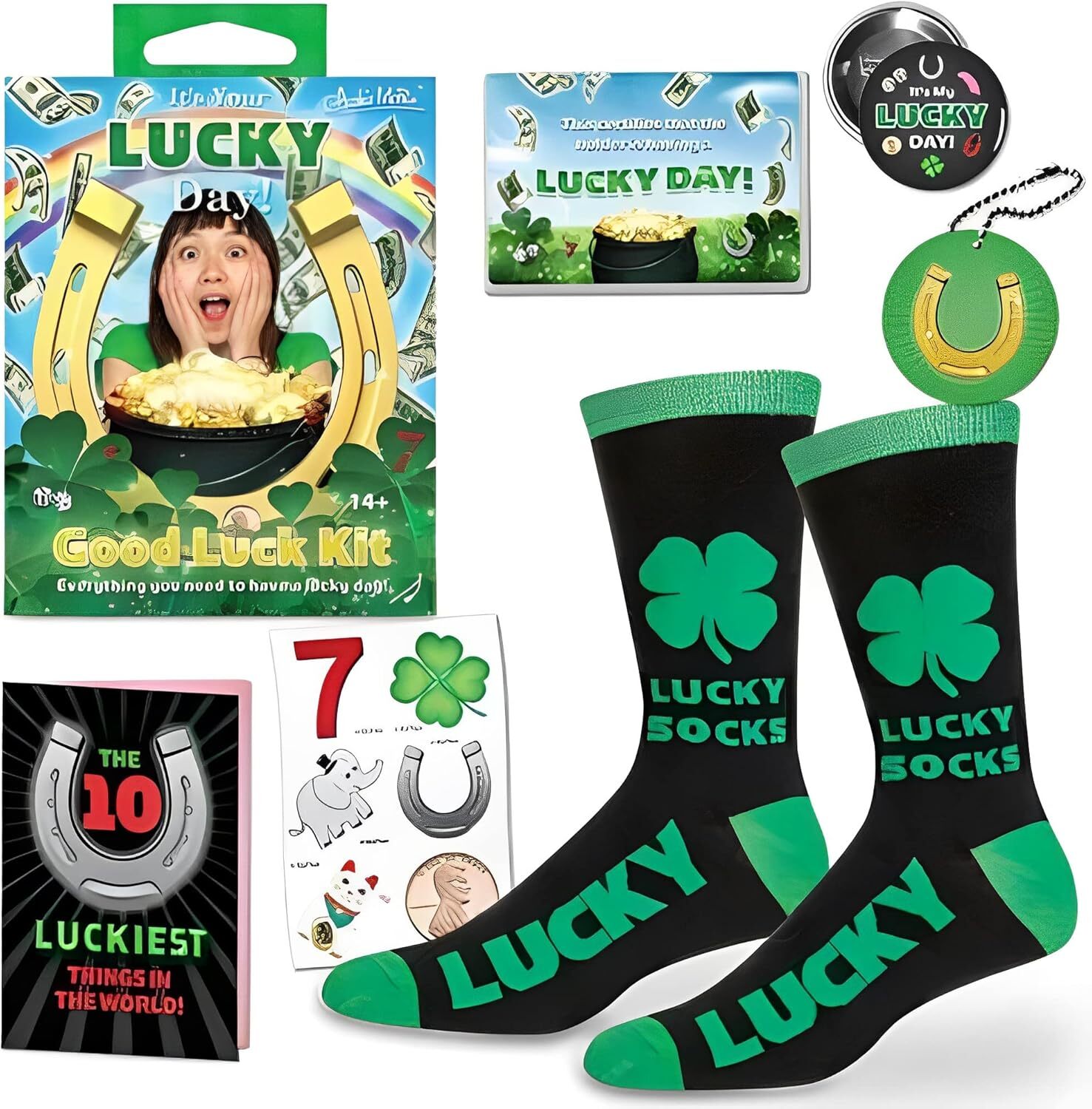 ULTIMATE GOOD LUCK KIT – Irish St. Patrick’s Fun Party Gifts – Archie McPhee