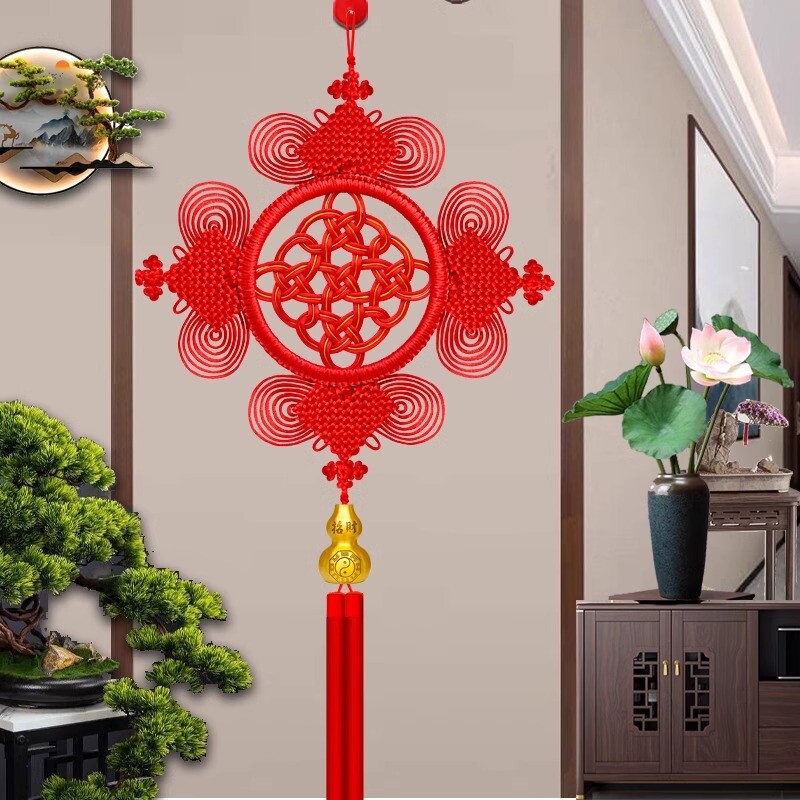 High-end Chinese knot hanging living room wall hanging festive gourd decoration