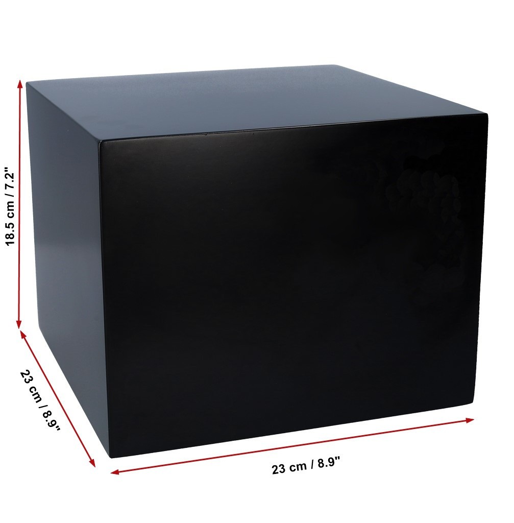 Jewish urn for adult Black wooden urn with Star of David cremation urn for human