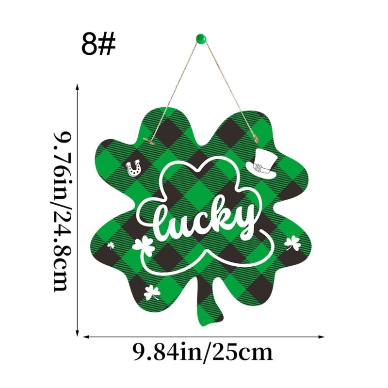 Shamrock Party Sign Welcome Door Sign for Patrick s Day Home and Shop Decors