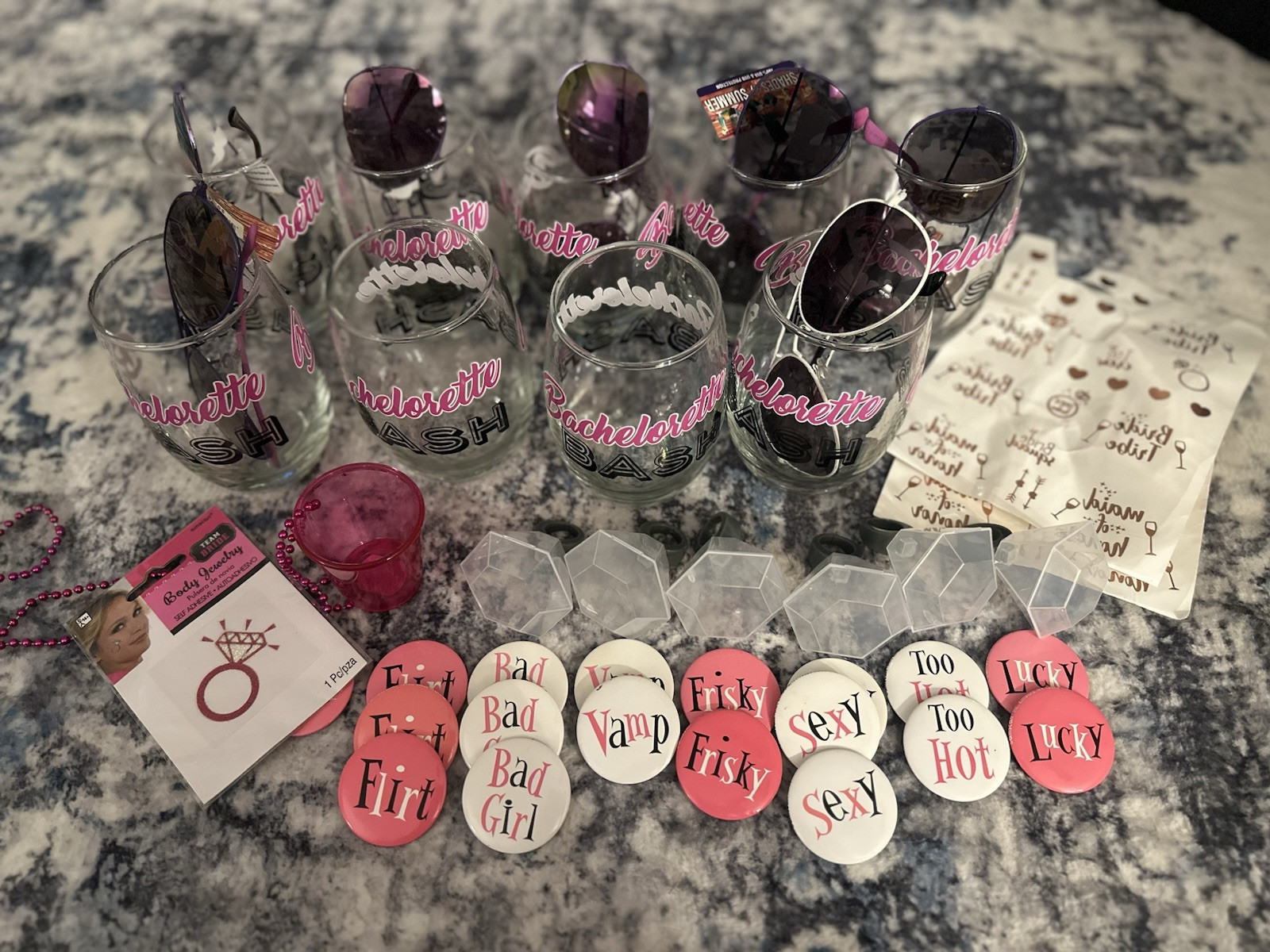 Bachelorette Party Bundle 43 Pieces Total. Wedding Bride Party Gently Used/New