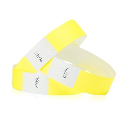 300 Tyvek Wristbands for Events – Tamper-Proof Design & Neon Yellow