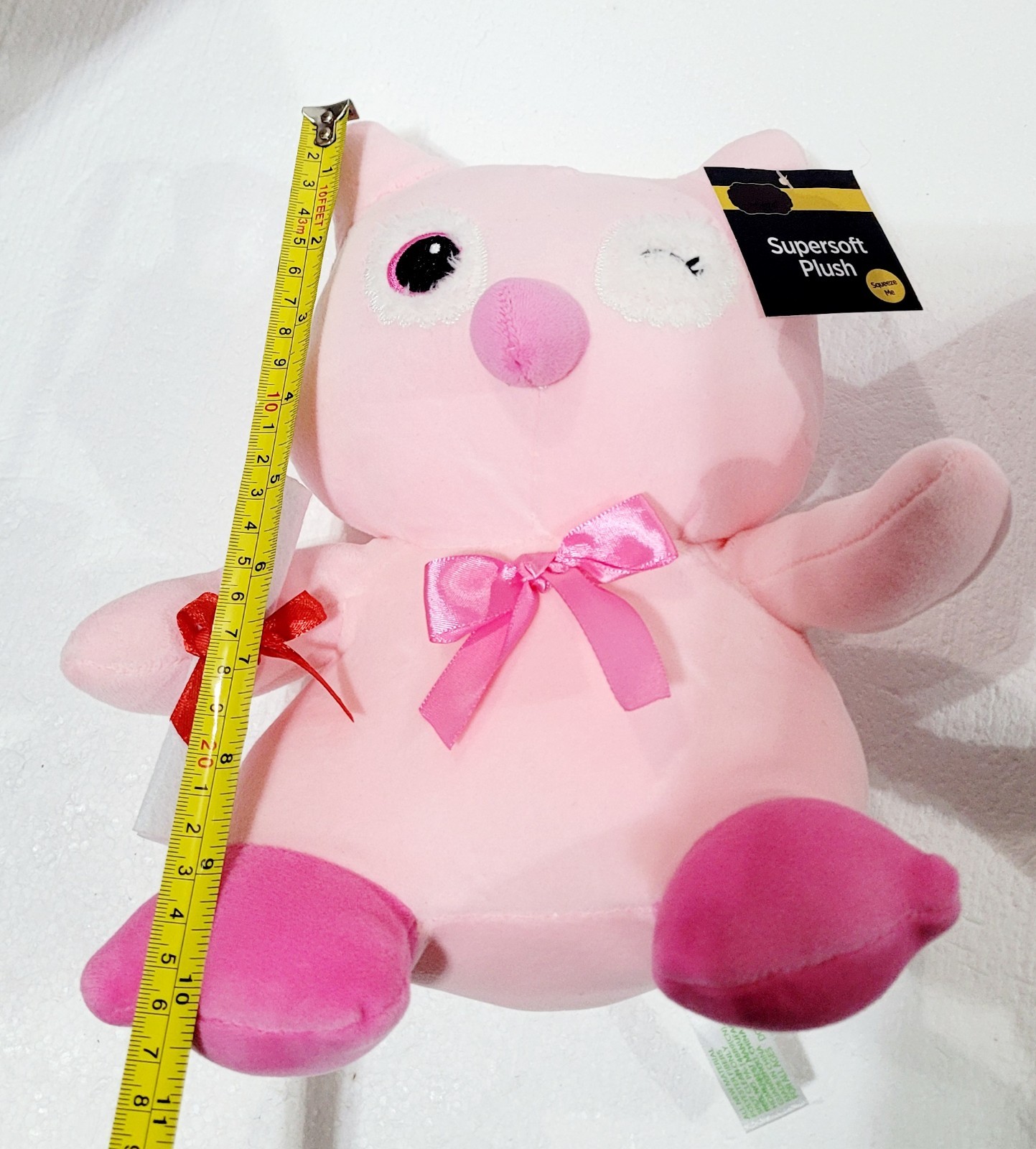 2 PC Pink Graduation Autograph Dog Toys Grad Students Gift Party w/ Pen & Owl