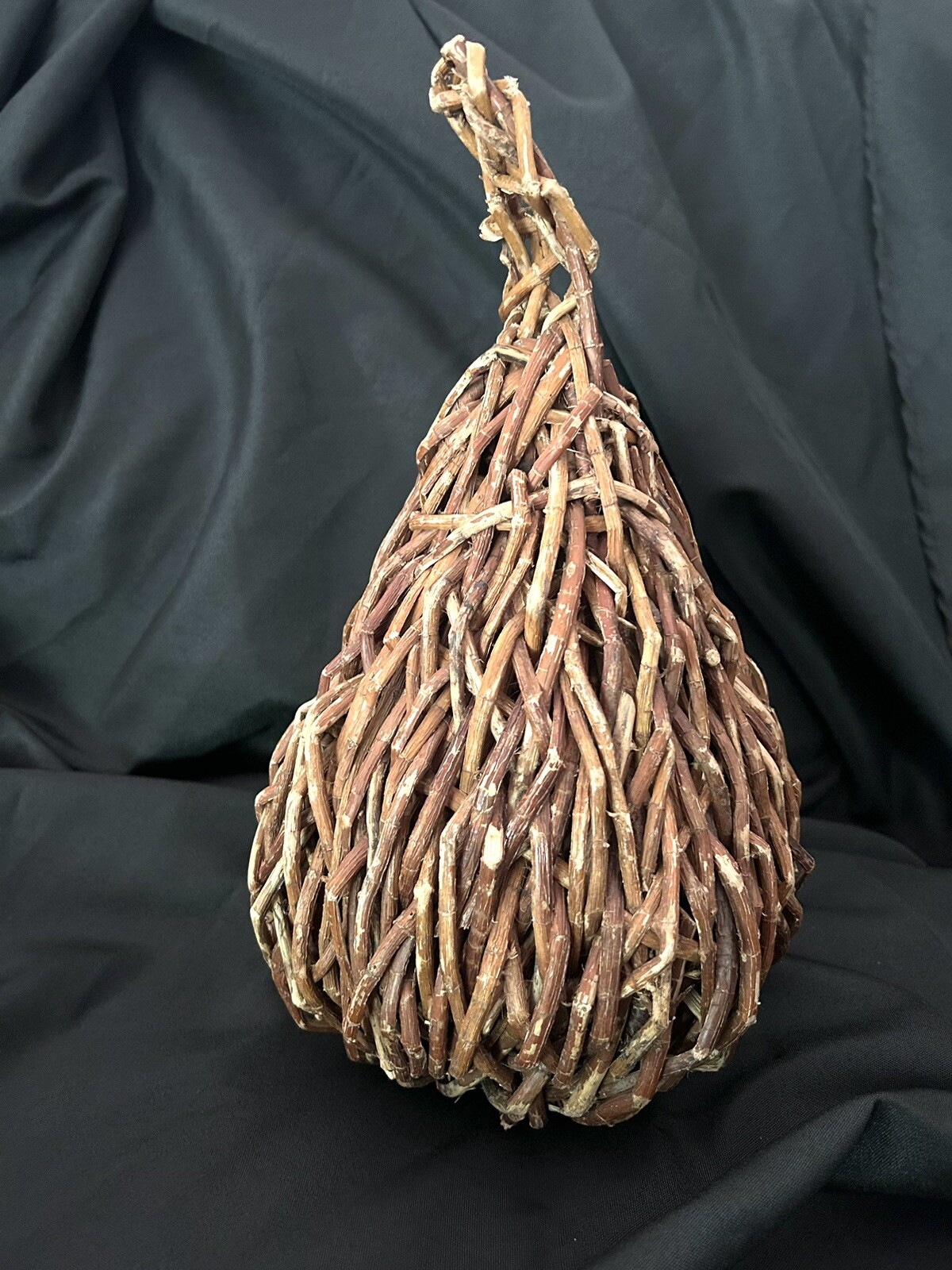 Natural Woven Twig Pear Home Decor Large 11.5” Rustic Gourd