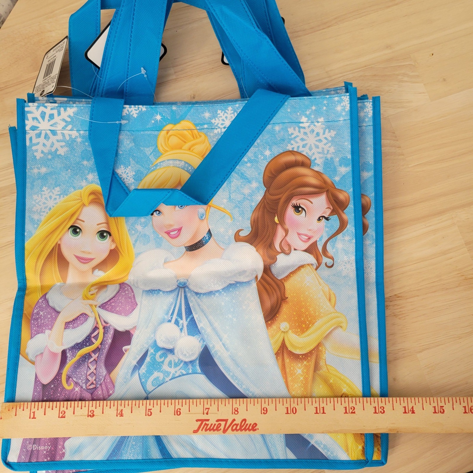 Disney Princess Reusable Shopping Bags Set-4 Cinderella Belle Rapunzel Snowflake