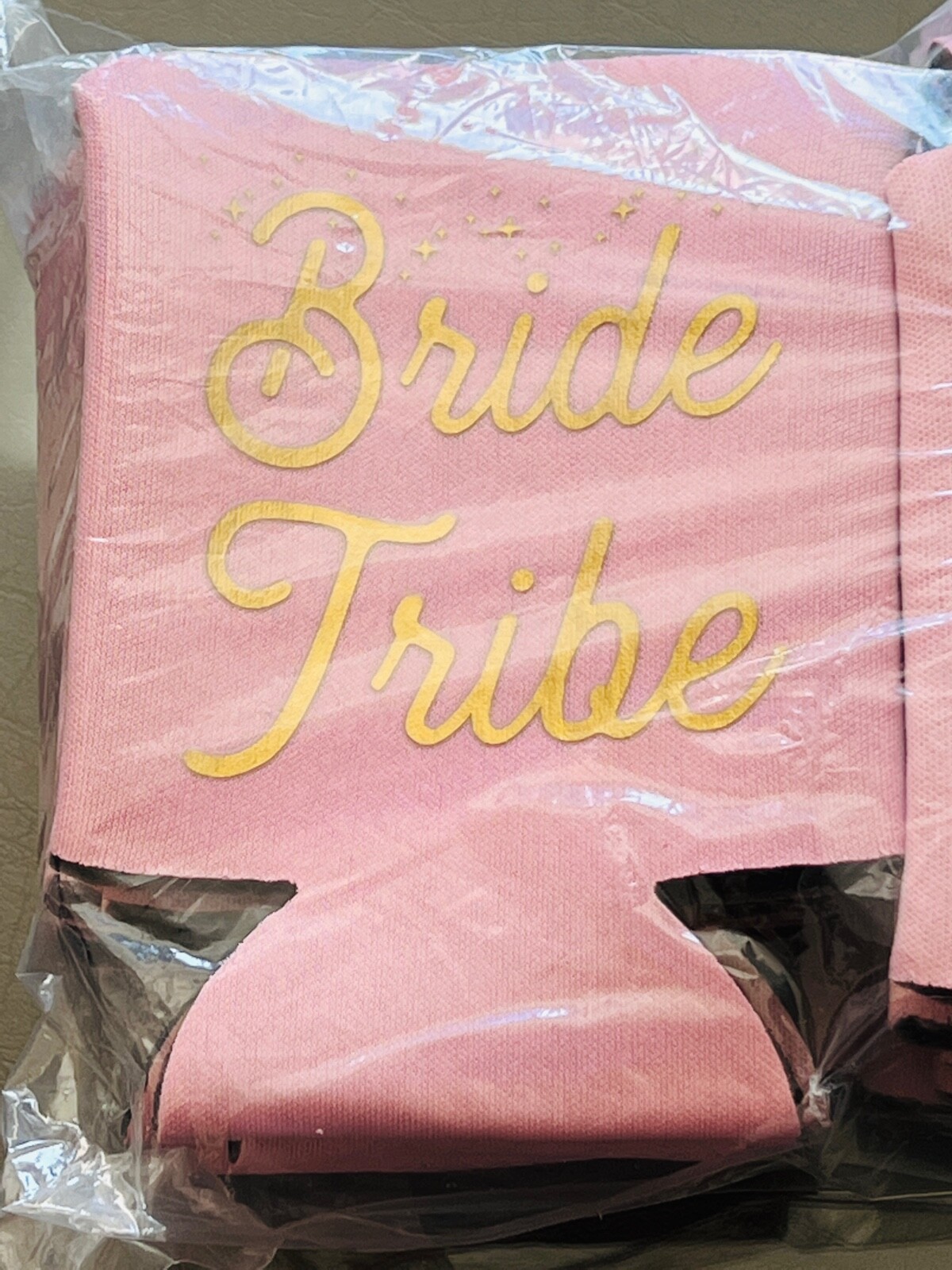 BRIDAL PARTY SUNGLASSES *plus* BRIDE TRIBE CAN SLEEVES set of 12 PINK GOLD WHITE