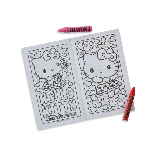 Hello Kitty Valentine’s Mini Play Packs 8pk Coloring Book Crayons Sticker (NEW)