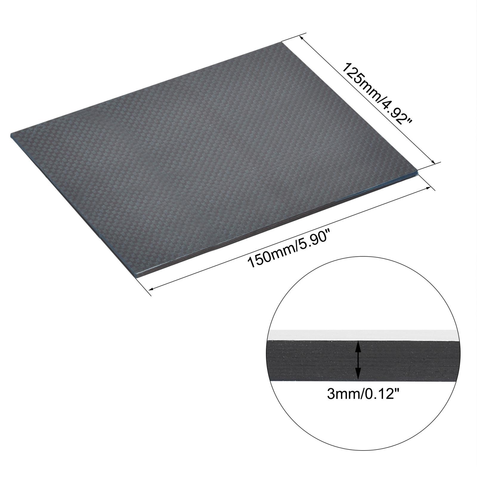 Carbon Fiber Sheets Panels 150mm x 125mm x 3mm (Normal Gloss)
