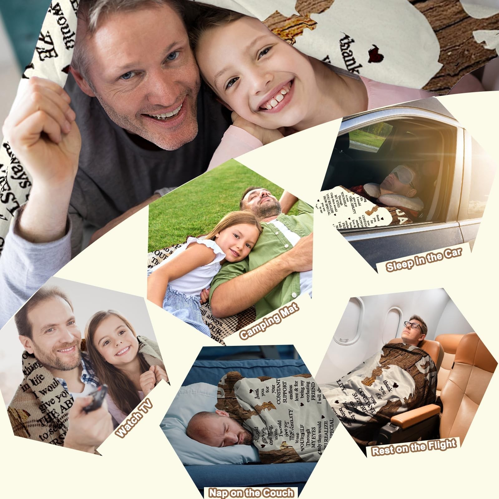 Fathers Day Dads Gift Ideas from Daughter – 60”x50” Blanket Dad Gifts, Supe…
