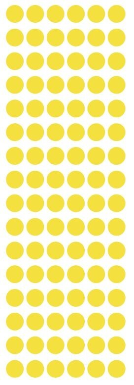 3/8″ Light Yellow Dots Round Vinyl Color Cod Inventory Dot Stickers 3/8 Inch