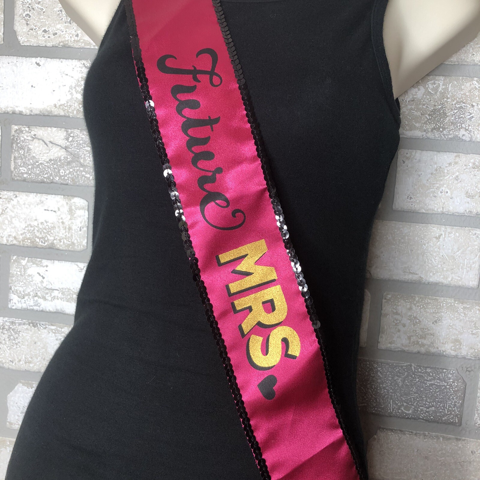 Bachelorette Pink Sash Future Mrs. Bride Accessories Party Wedding Hen Night