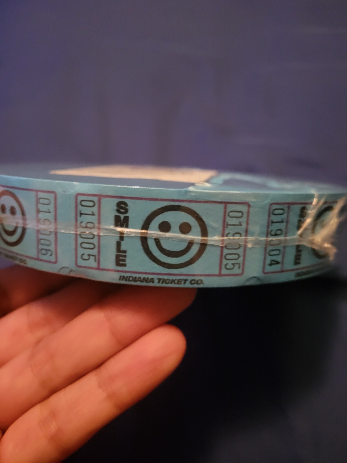 2000 Count Single Smiles Event Party Carnival Flat Raffle Tickets – Blue