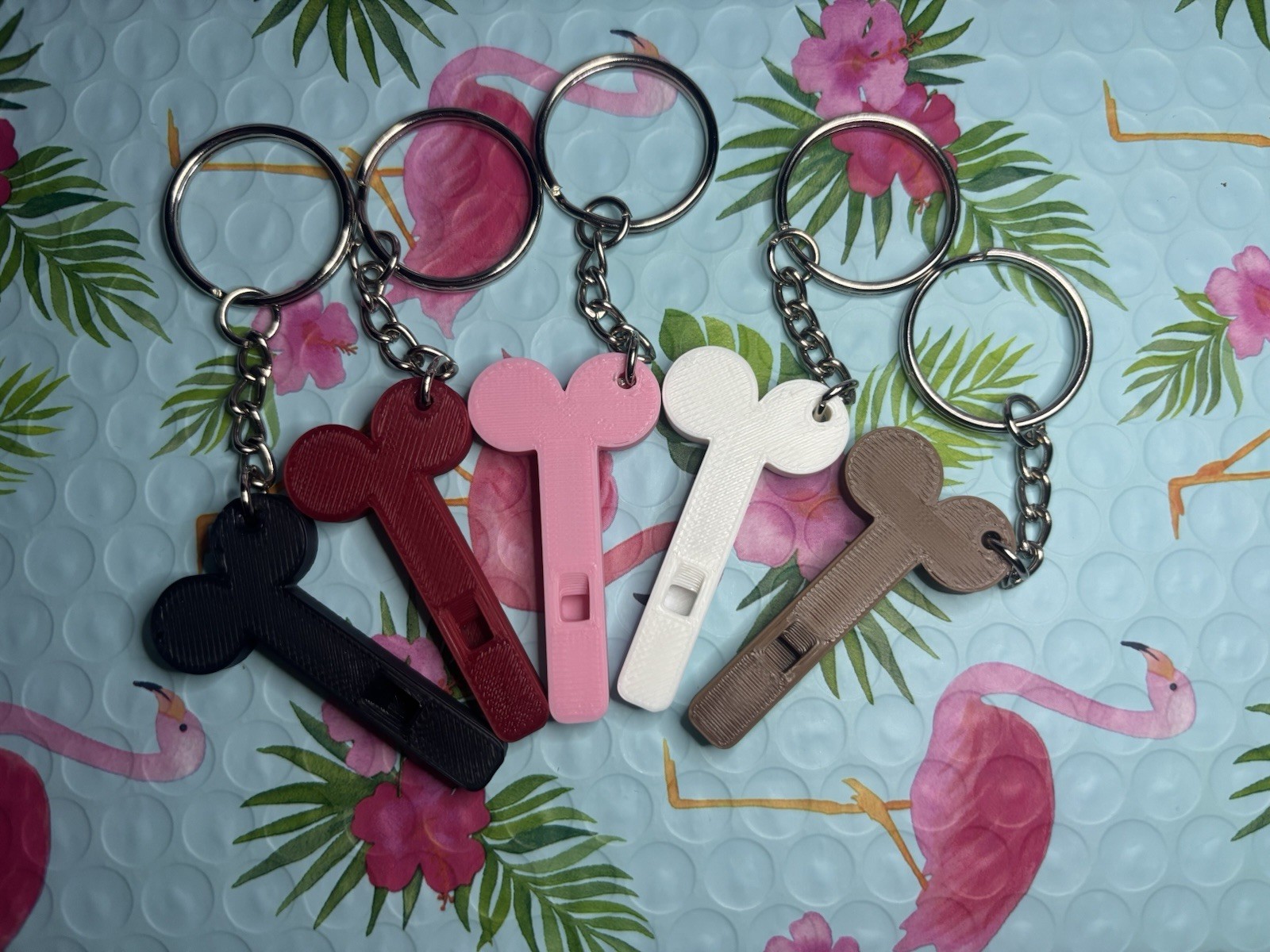 (3) PENIS SHAPED KEYCHAIN WHISTLES 3D PRINTED