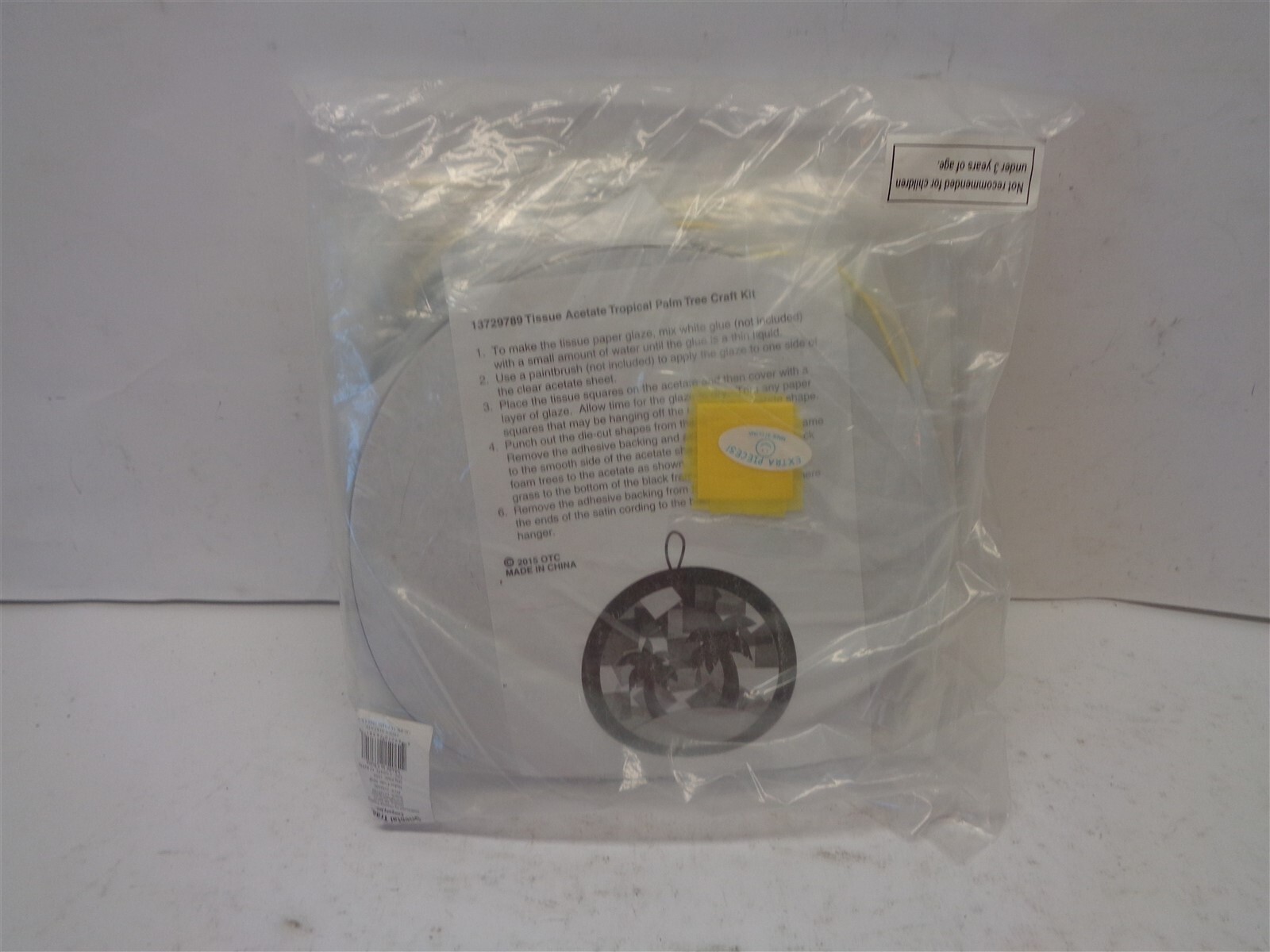 Qty = 1 Pack of 12 Kits: Tropical Palm Tree Tissue Paper Craft Kit No. 13729789
