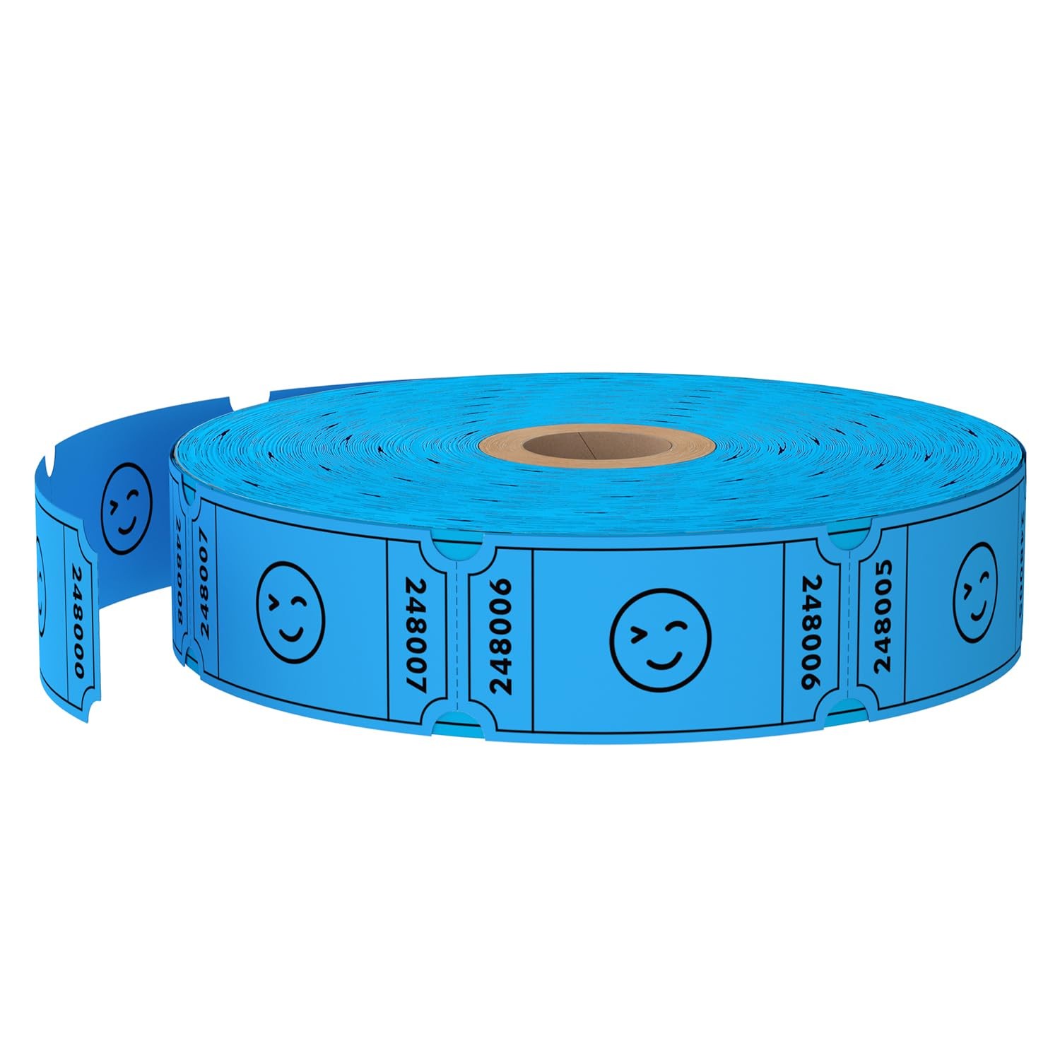 1000 PCS Blue Smile Raffle Tickets Single Roll Events Entry Fundraiser Prizes