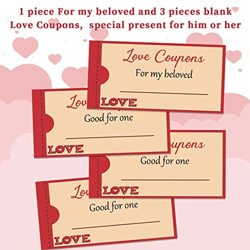 30 Pieces Love Coupons for Him or Her, Valentines Romantic Love Voucher Funny
