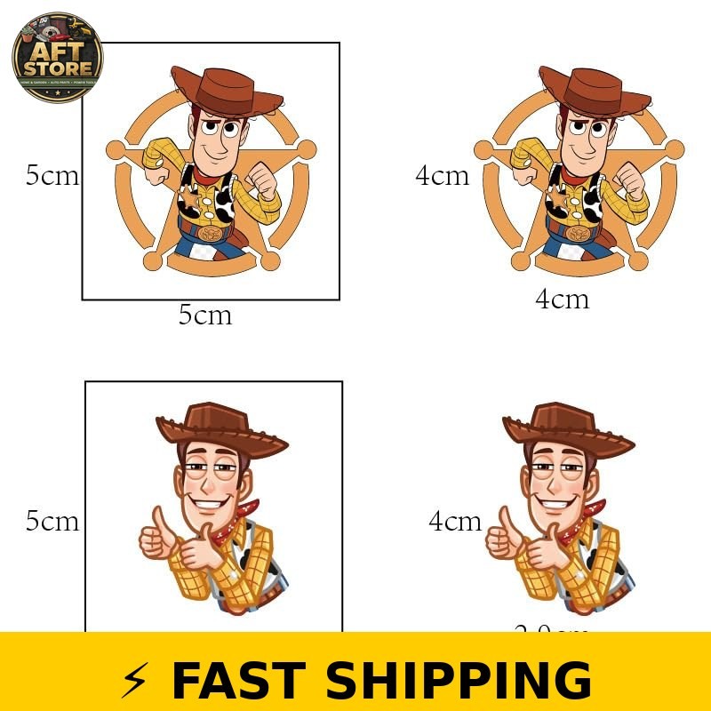 WIEEZN Toy Story 5 Temporary Tattoos – 20 Cartoon Stickers