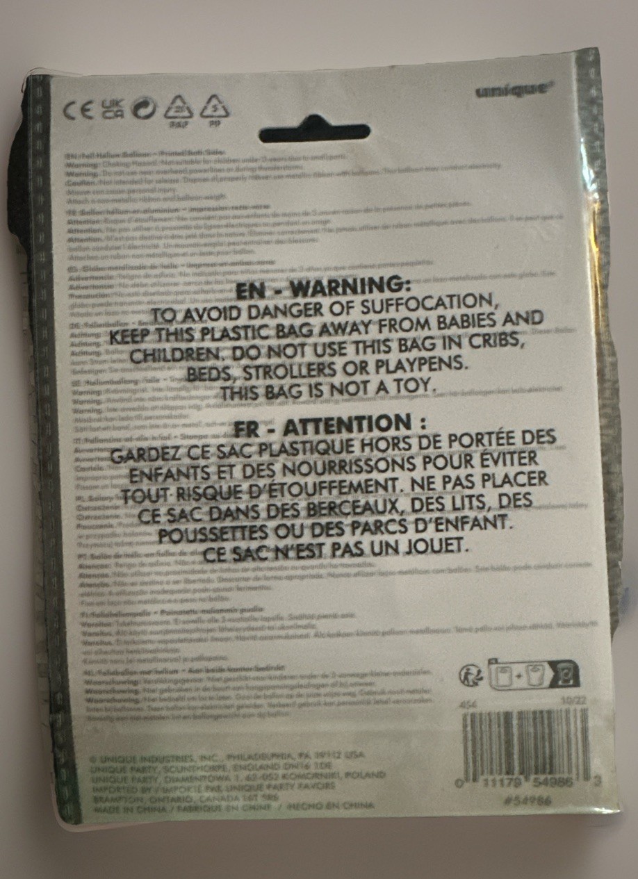 Unique Frosted Doughnut Foil Helium Balloon 23” NEW NIP