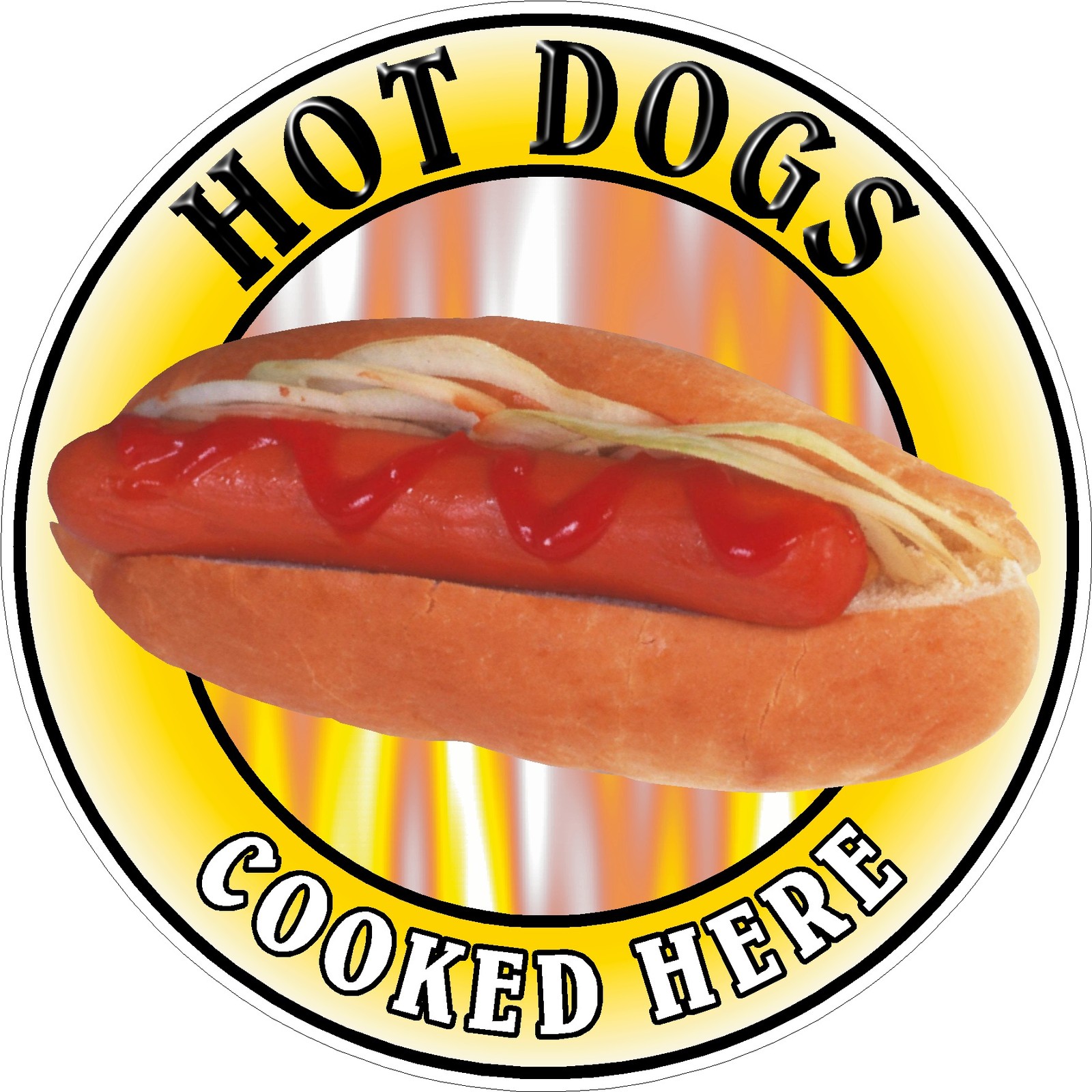 HOT DOGS Sticker Printed Food, Catering, Cafe, or Resturant