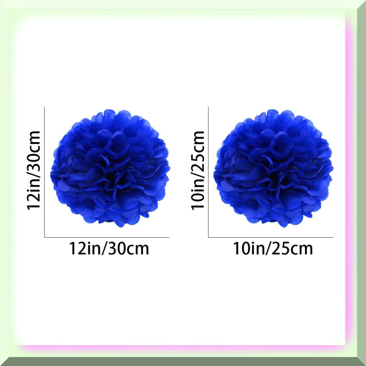 Navy Tissue Paper Pom Poms for Party Decor