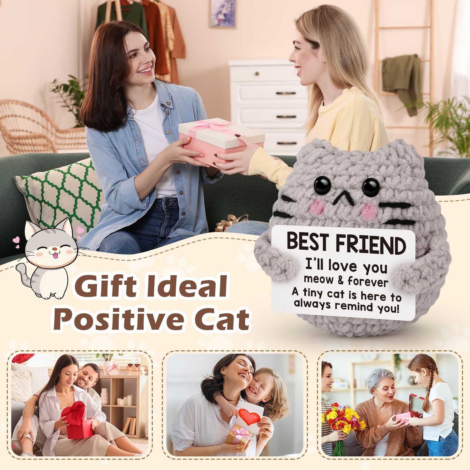 Best Friend Birthday Gifts for Women Men, Galentines Friendship Gifts for Fri…