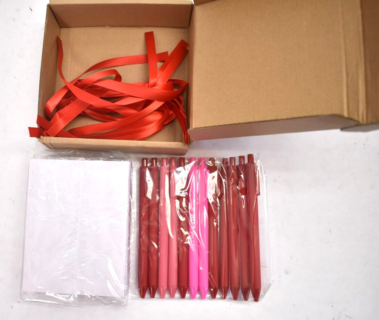 Yeaqee 12 Piece Employee Appreciation Gifts 12 Pens 12 Ribbons Notepads Love