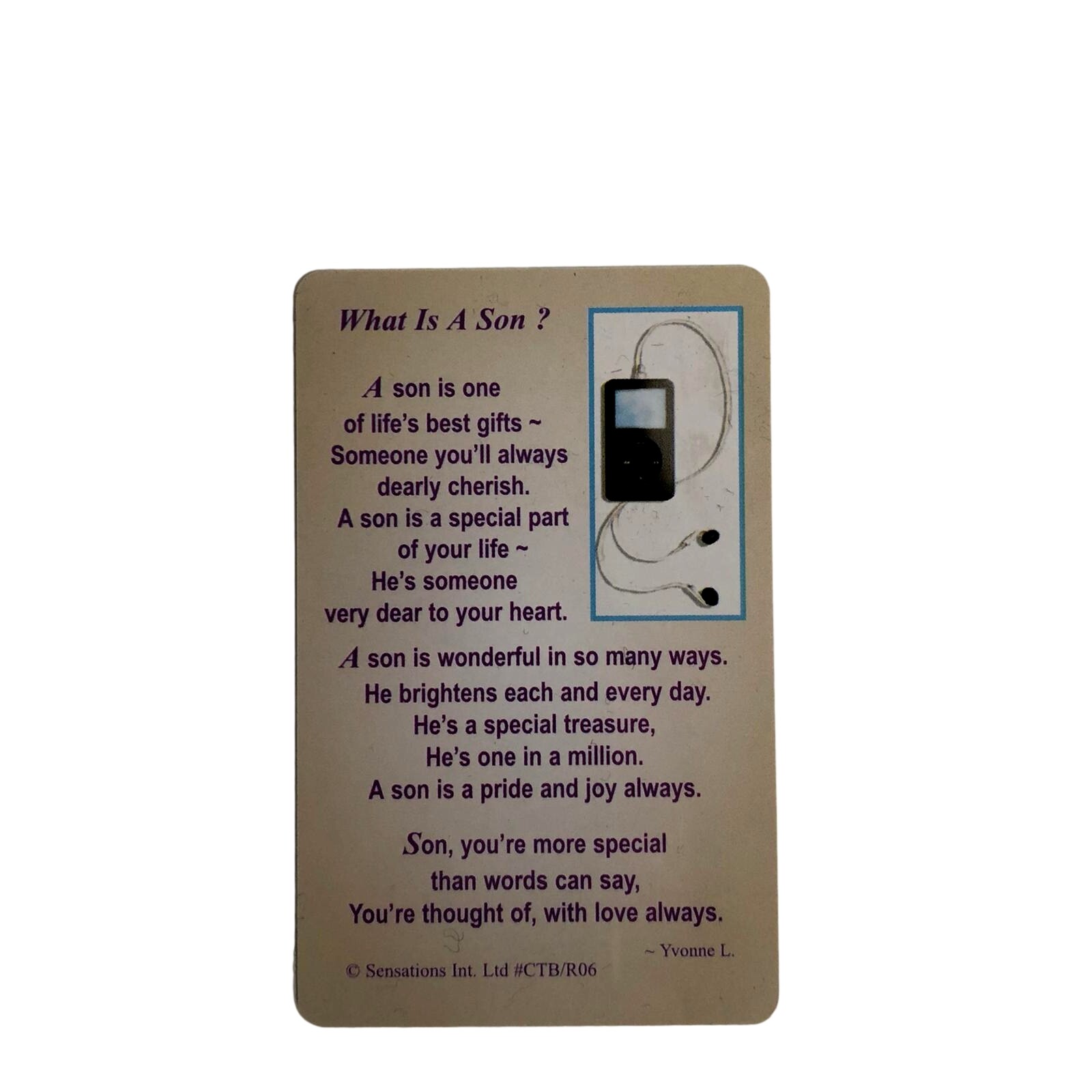 What Is A Son ….Wallet Card (Sentimental Keepsake Wallet /Purse Card)