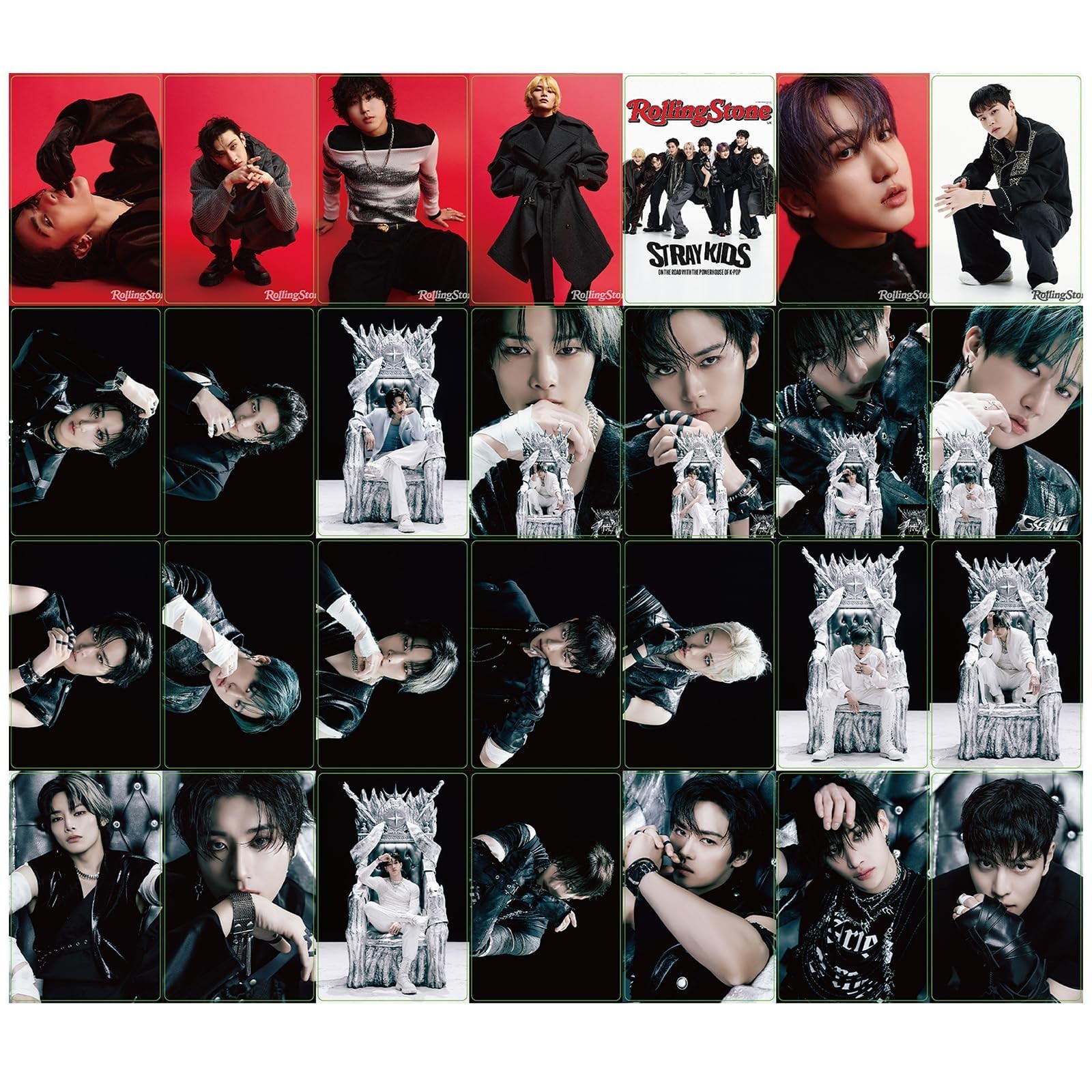KPOPBP Giant Album Photocards 55 PCS KPOP 3.5 x 2.5 x 0.75 inches, black