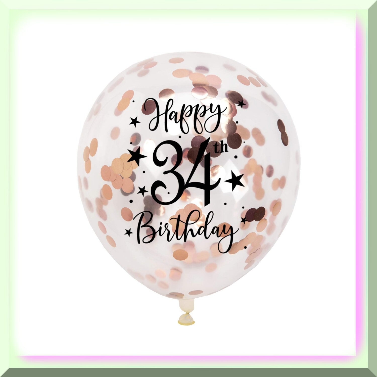 Rose Gold Confetti Balloons 12-inch