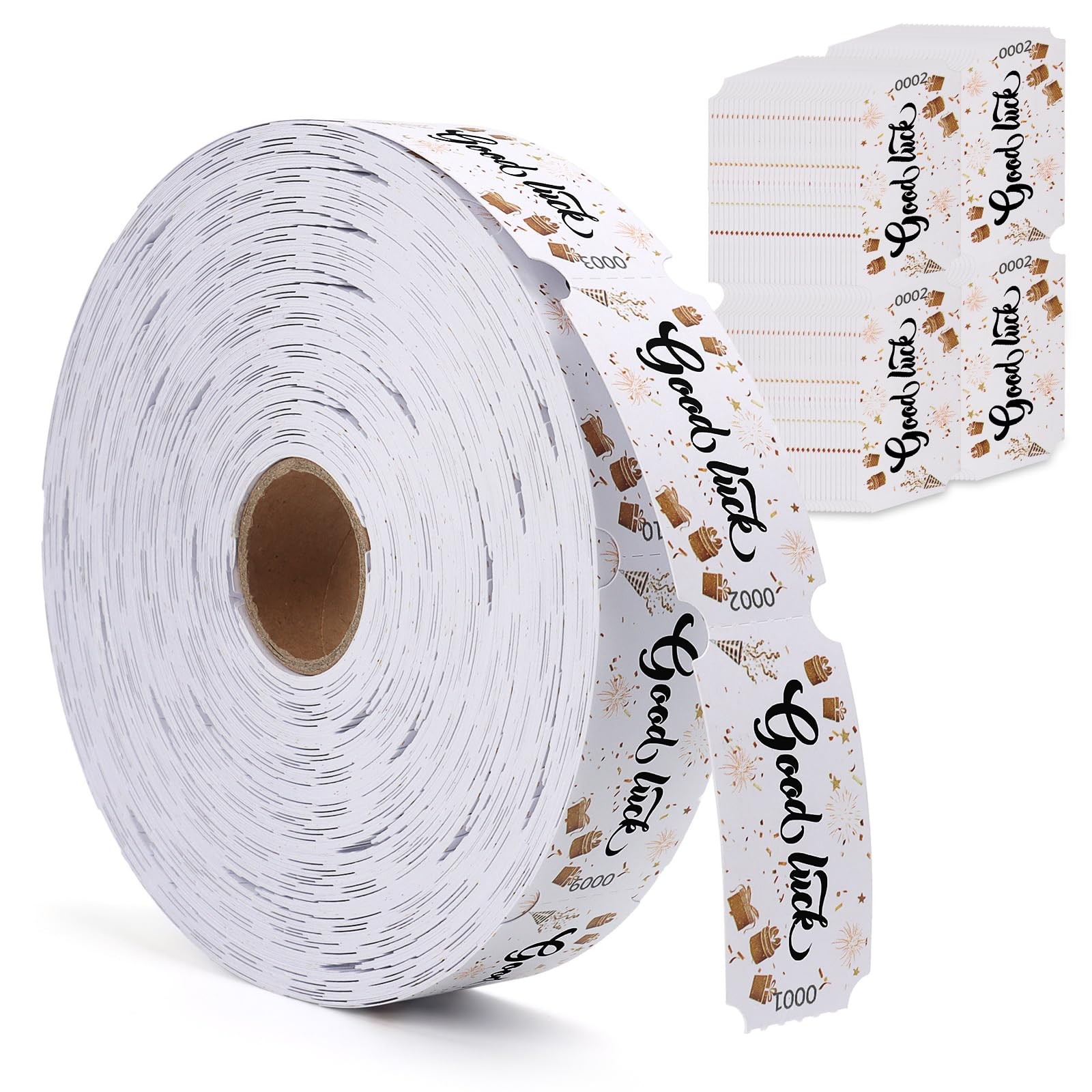 1000 Pcs Good Luck Raffle Tickets Single Roll Carnival Party Contest Entry