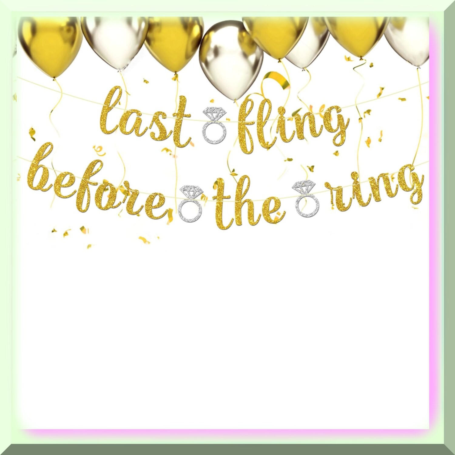 Sparkling Bachelorette Party Kit with Gold Glitter