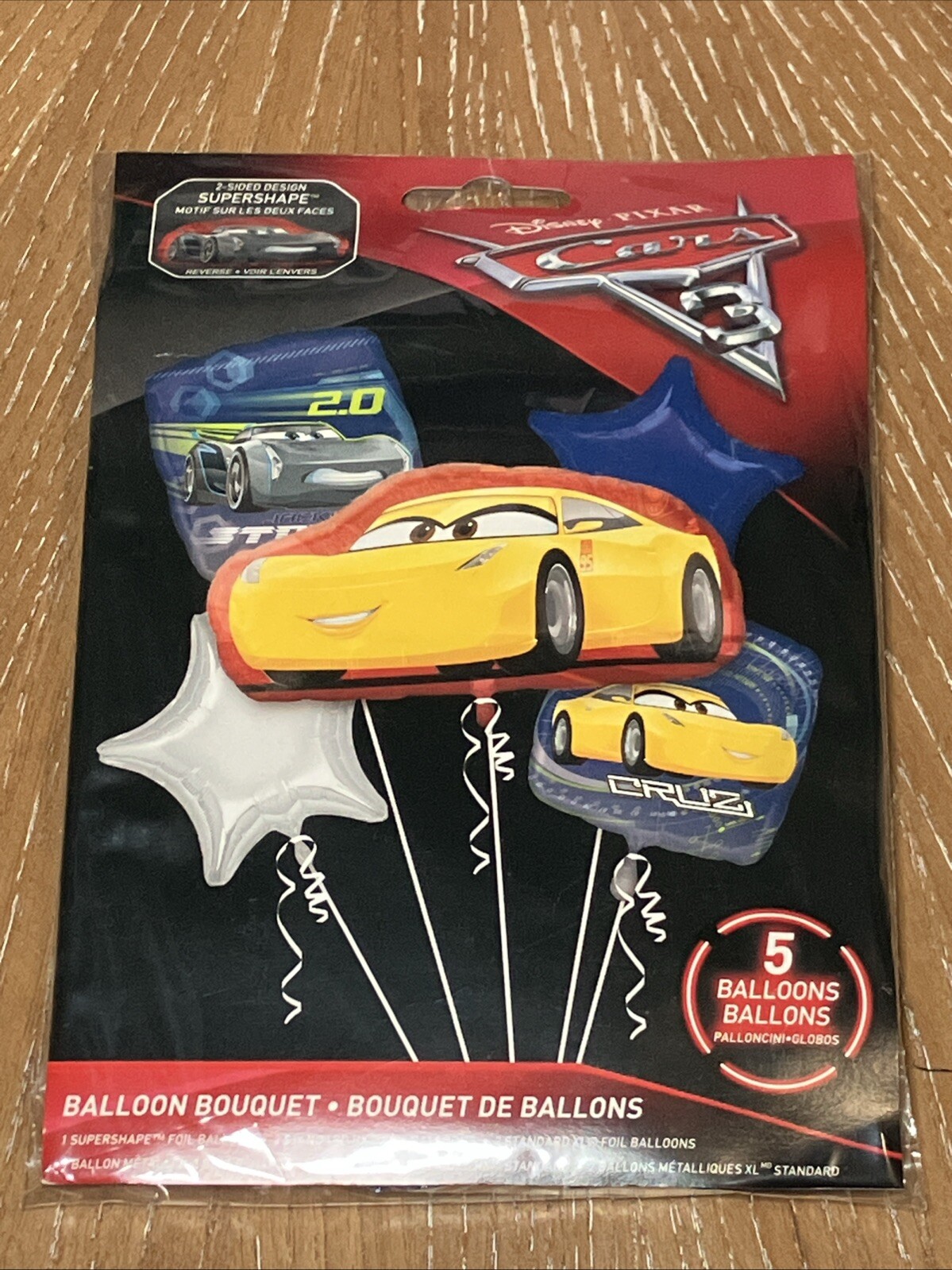 Disney Cars Party Balloon Bouquet 5 Pieces