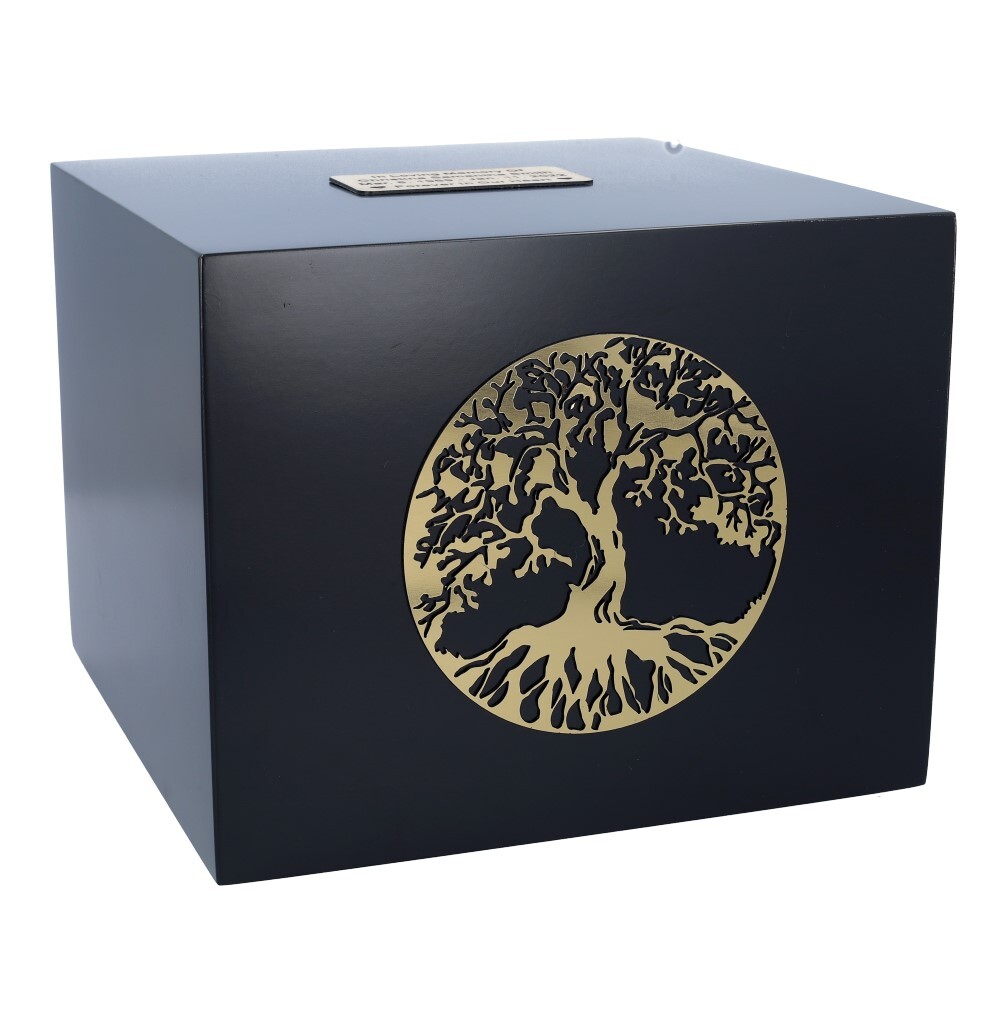 Tree of life cremation urn for human ashes black box ashes casket large size urn