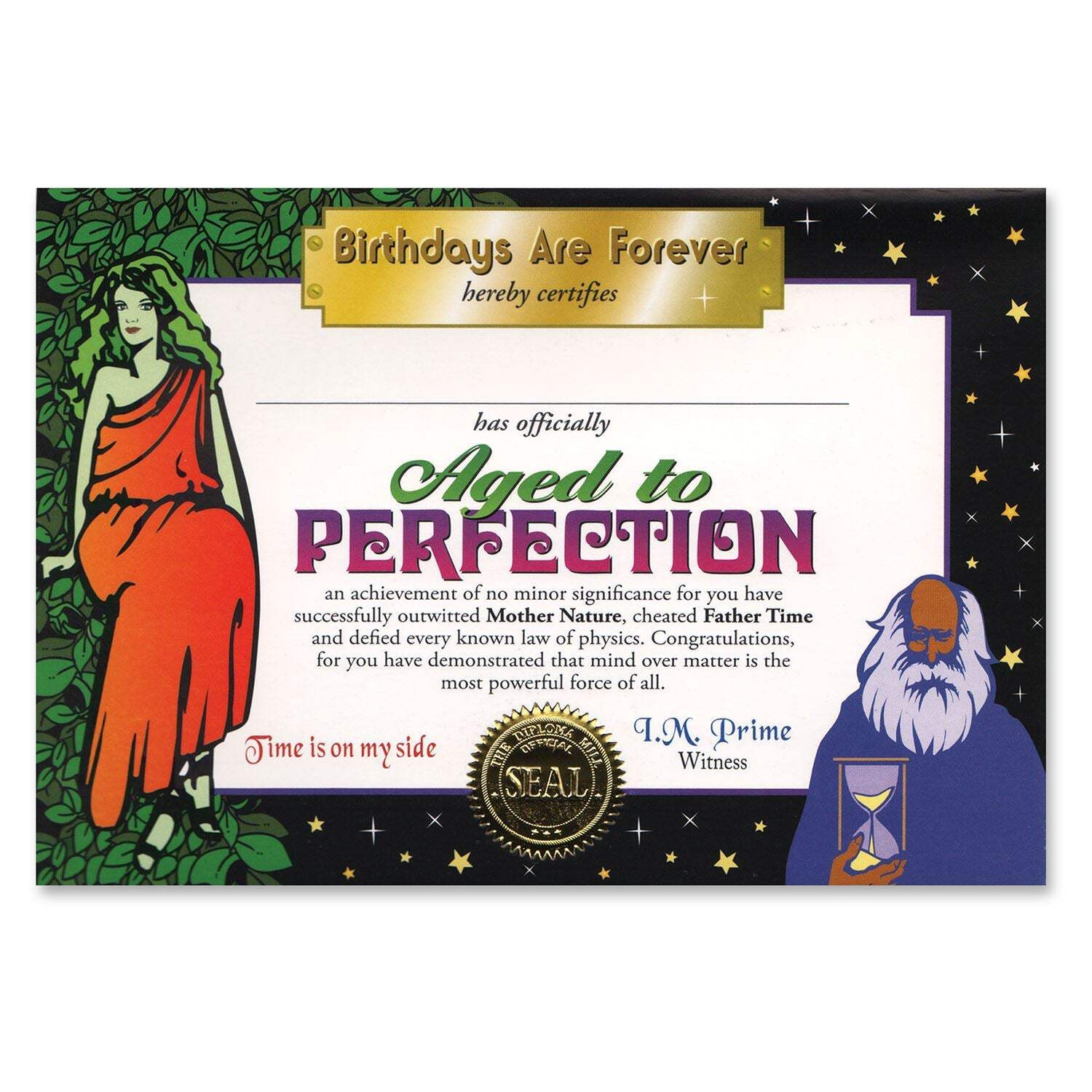 Beistle Aged To Perfection Certificate – Over-The-Hill | Party Supply
