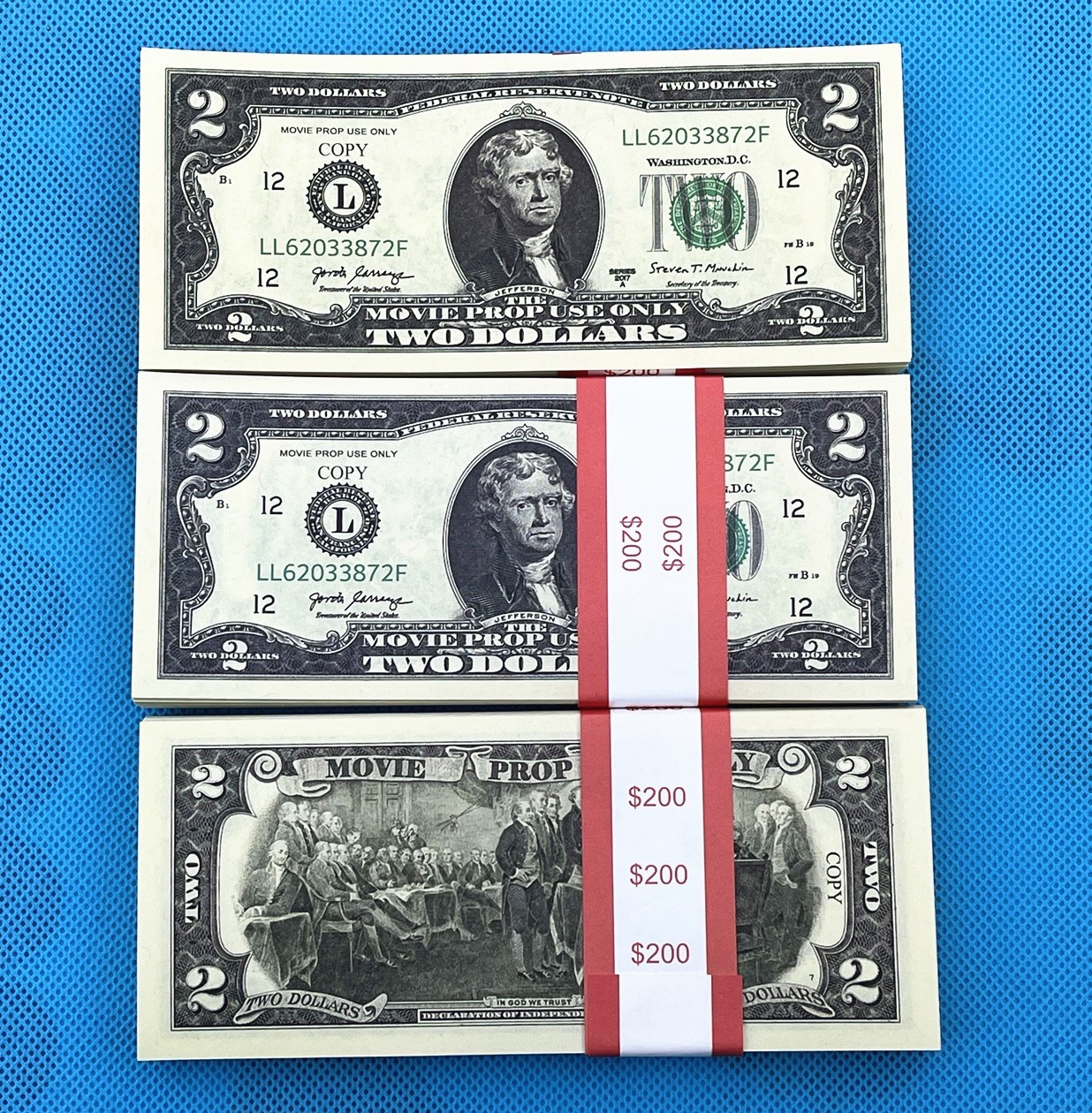 700 Pieces $1,$2, $5,$10, $20, $50,$100 Replica Fake Dollars for Pranks & Movies